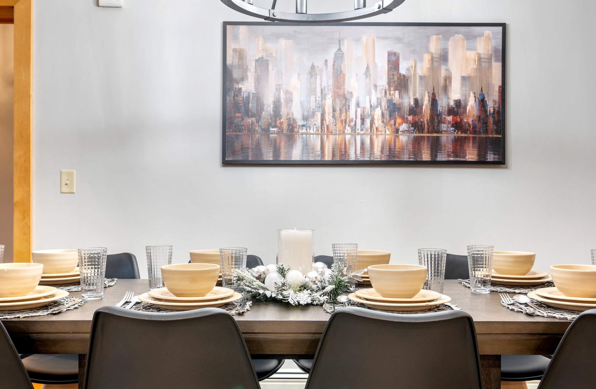 Dining room for large group gatherings