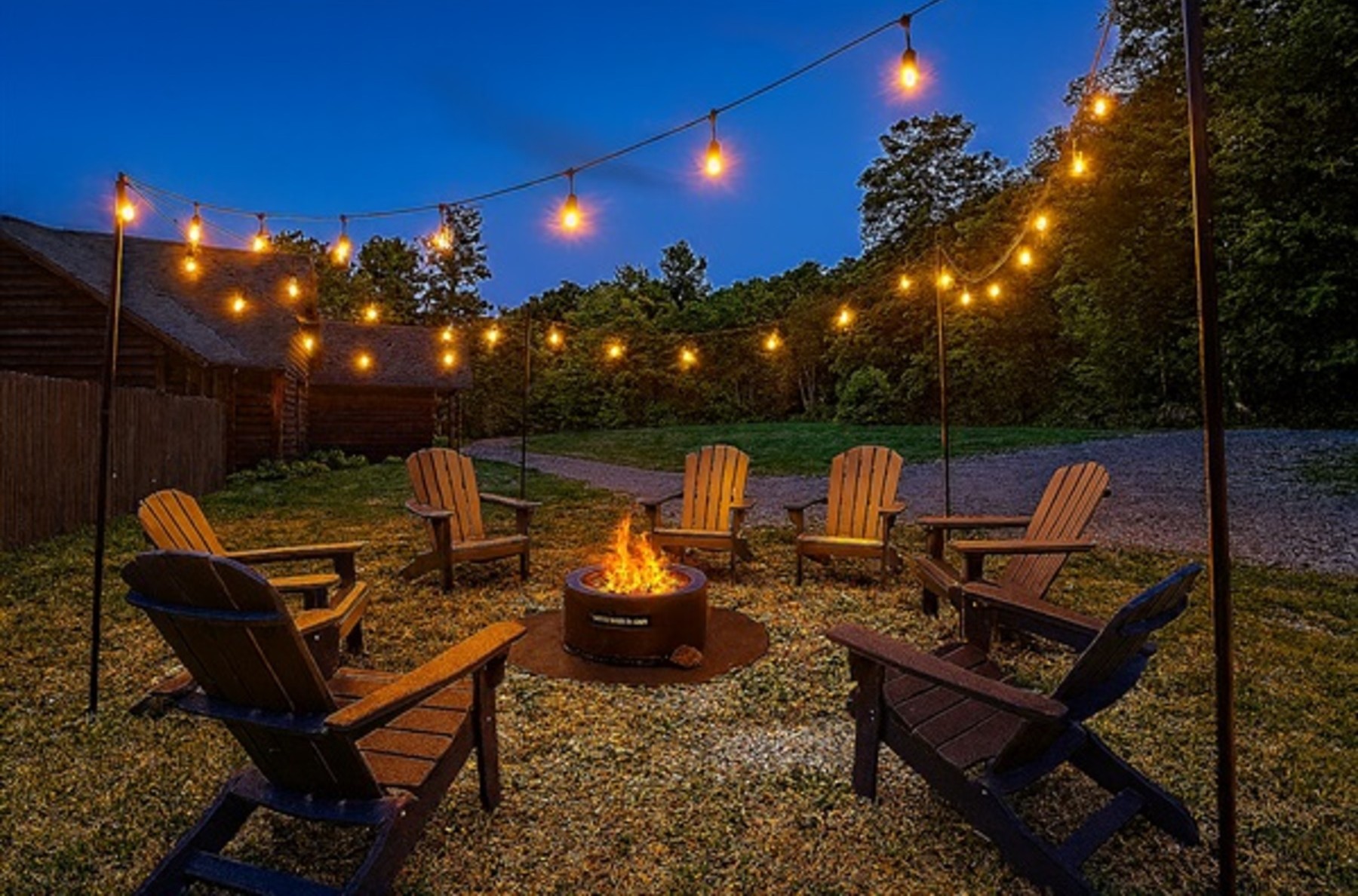 Fire pit and stargazing area