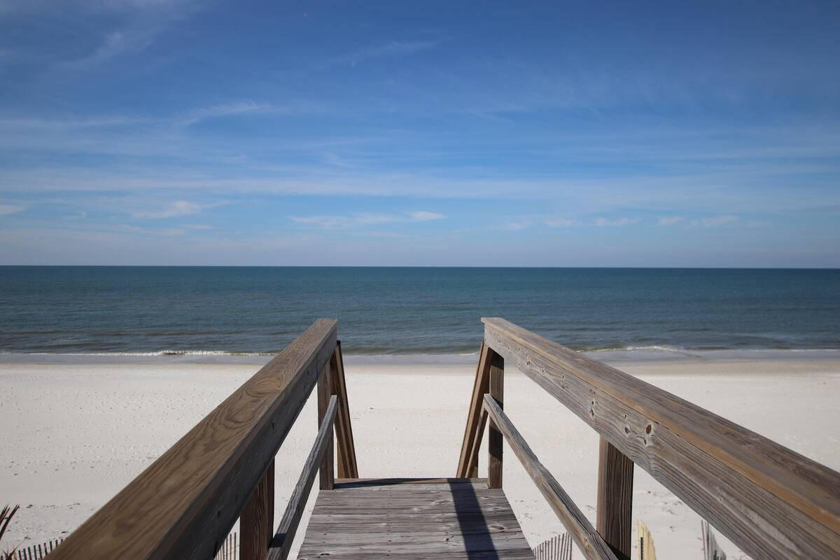 Boardwalk path to the beach at Latitude 30