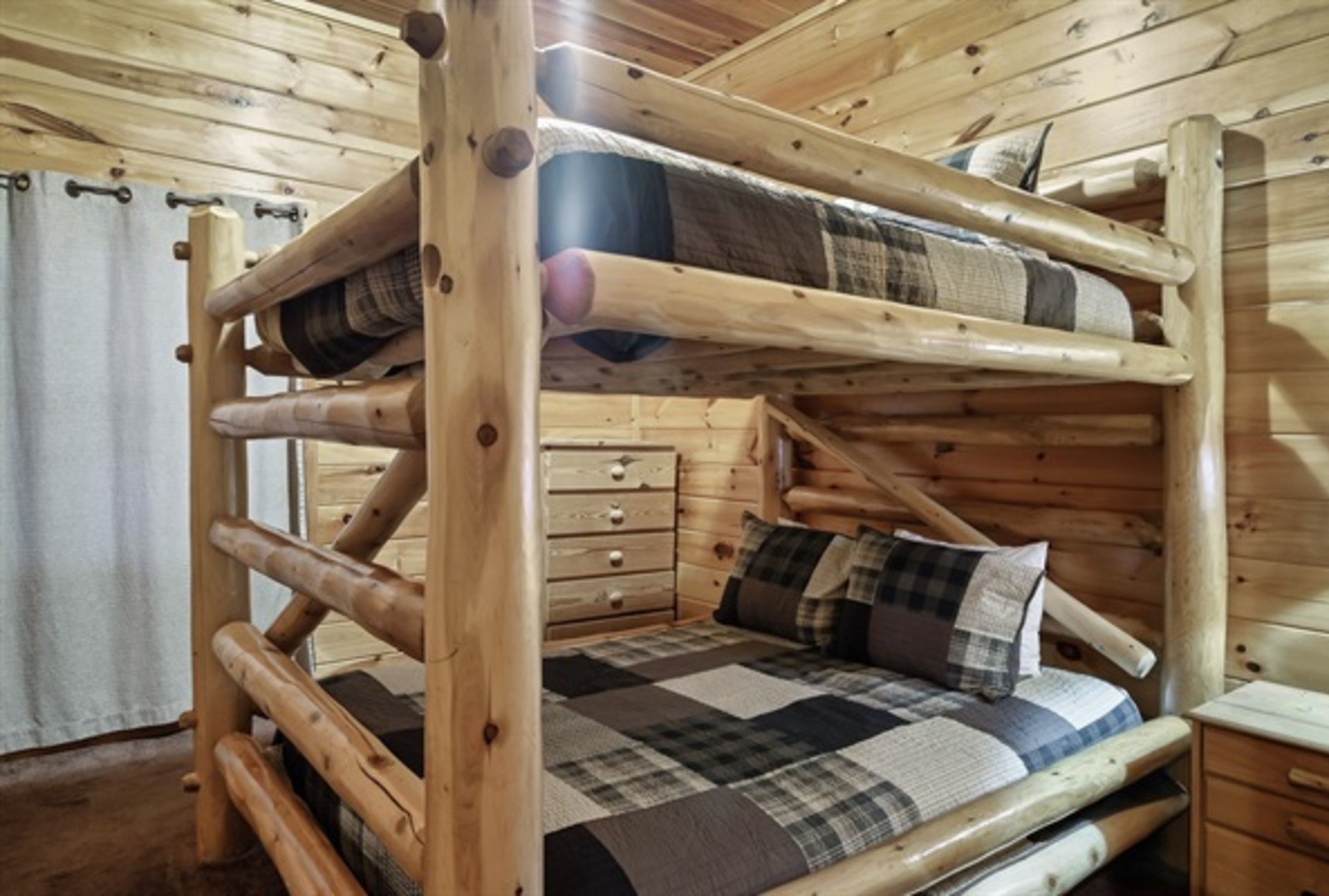Queen bunk beds lower level